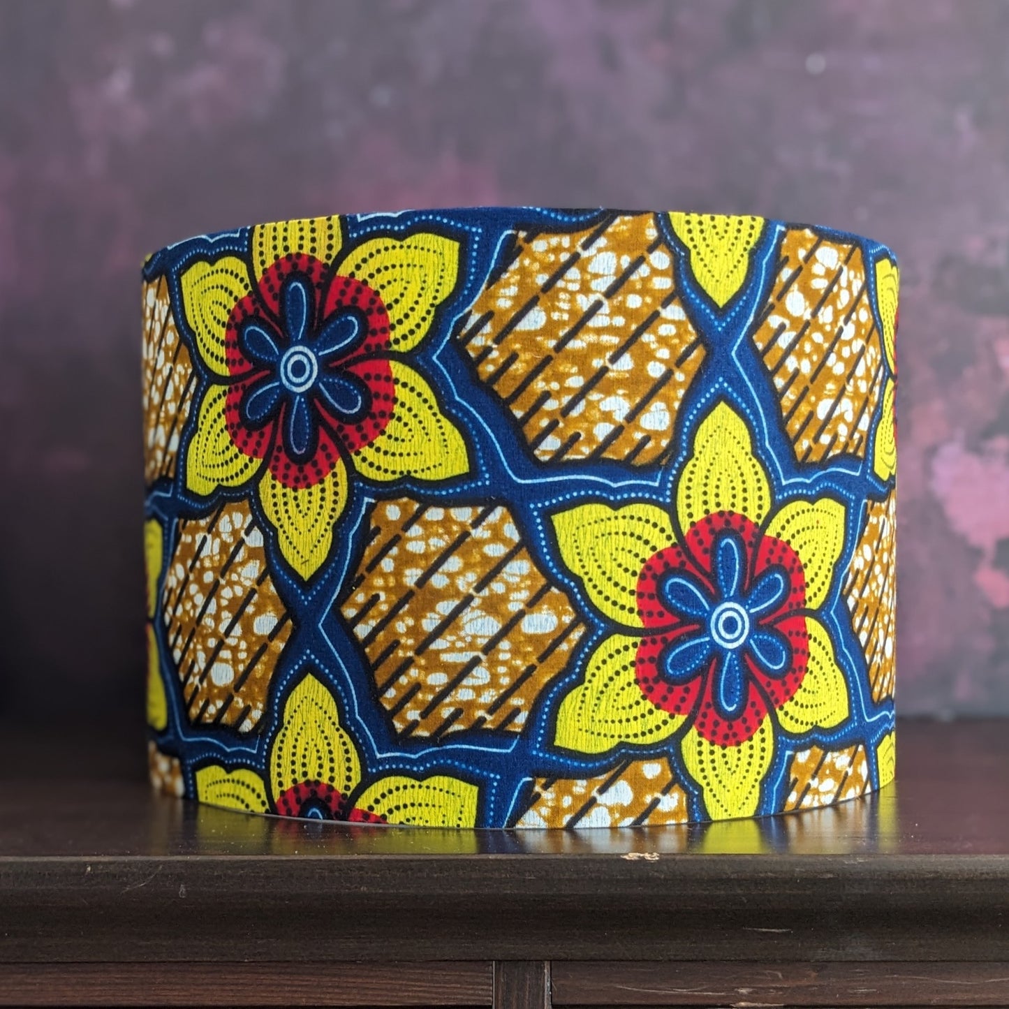 Yellow Red African Daisy Flower Lampshade ABEBA