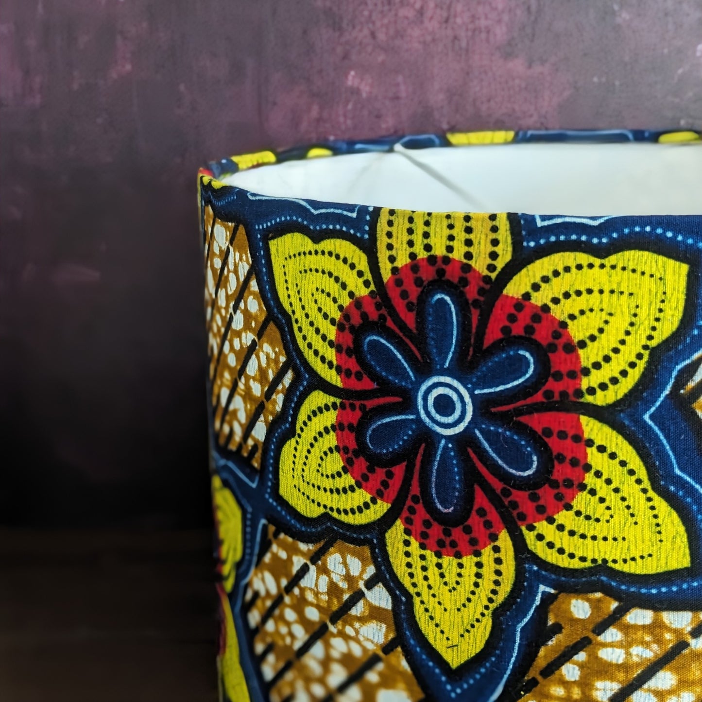 Yellow Red African Daisy Flower Lampshade ABEBA
