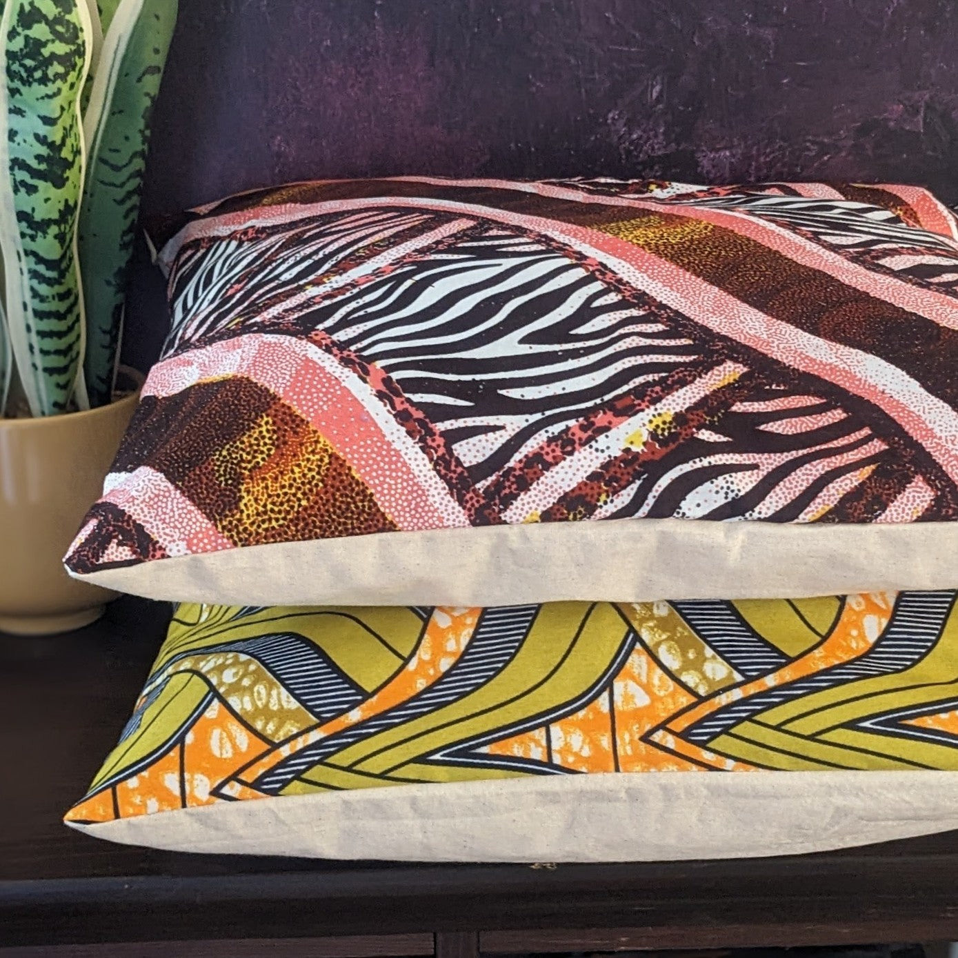 Wild Animal Stripe African Cushion SAFARI