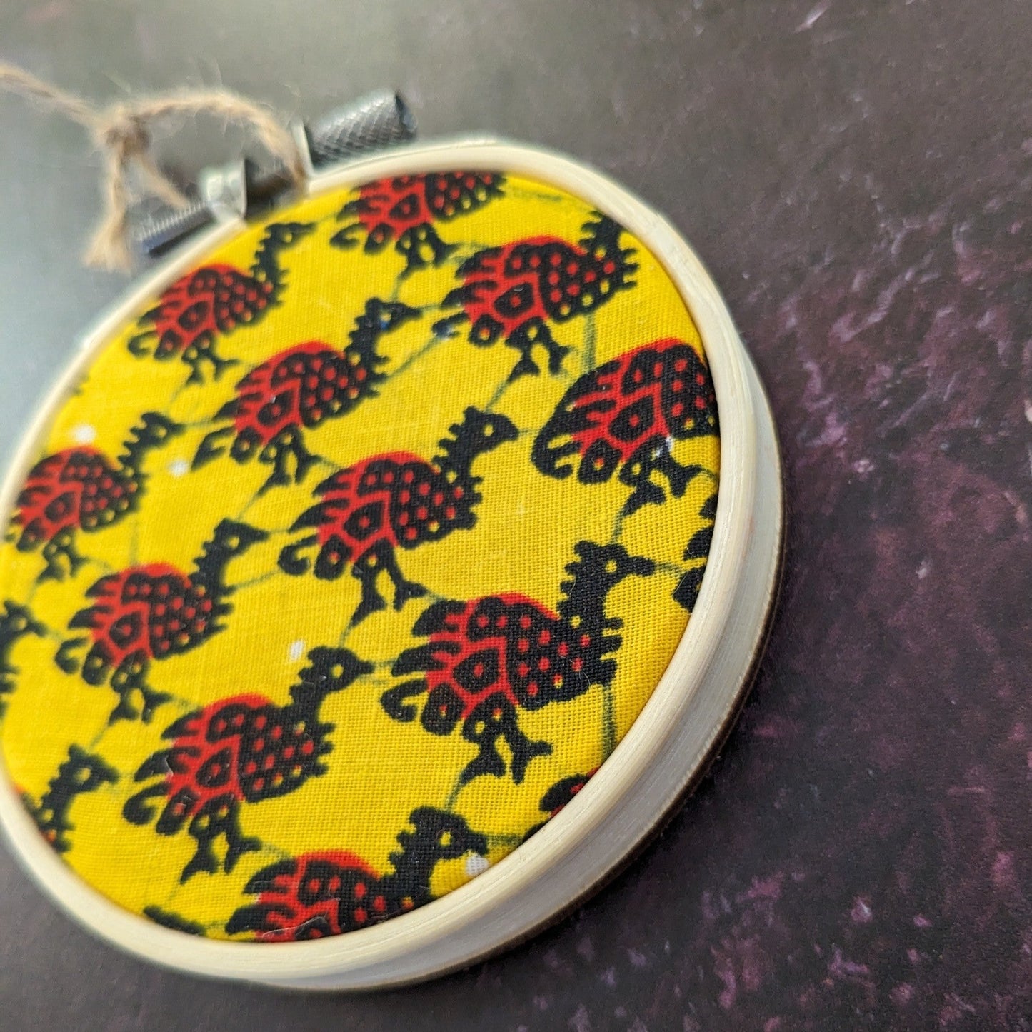 African Wax Print Hoop Decor: mixed set of 3