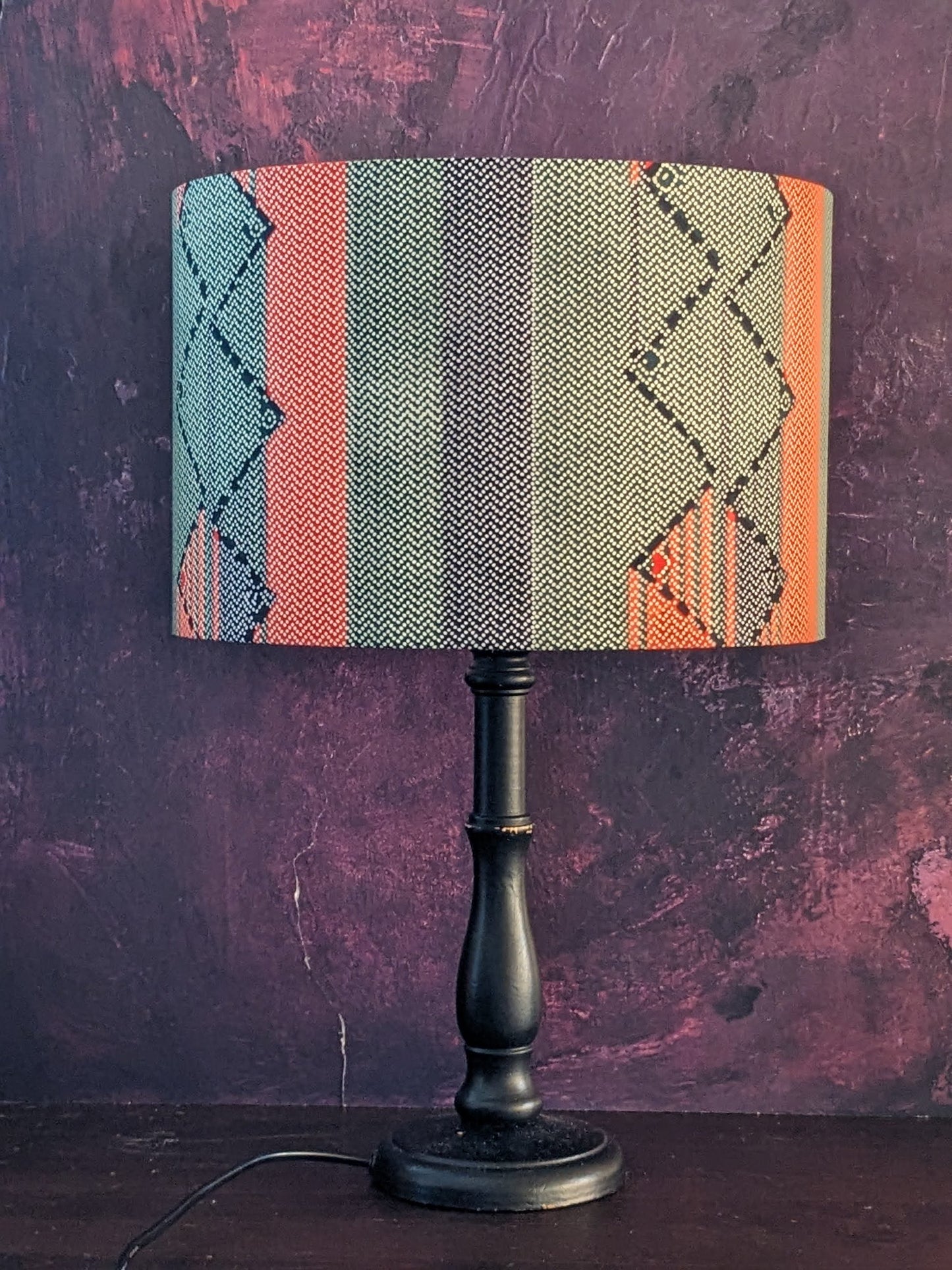 Pastel Stripe African Drum Lampshade KANGA