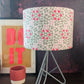 SECONDS Drum Lampshade: geometric pink grey abstract tiles