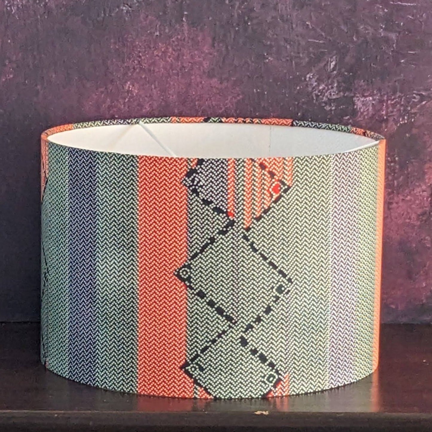 Pastel Stripe African Drum Lampshade KANGA