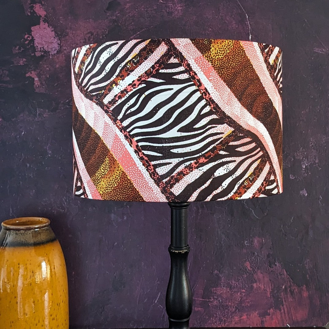 SAFARI Wild Animal African Jungle Lampshade: Gold lining