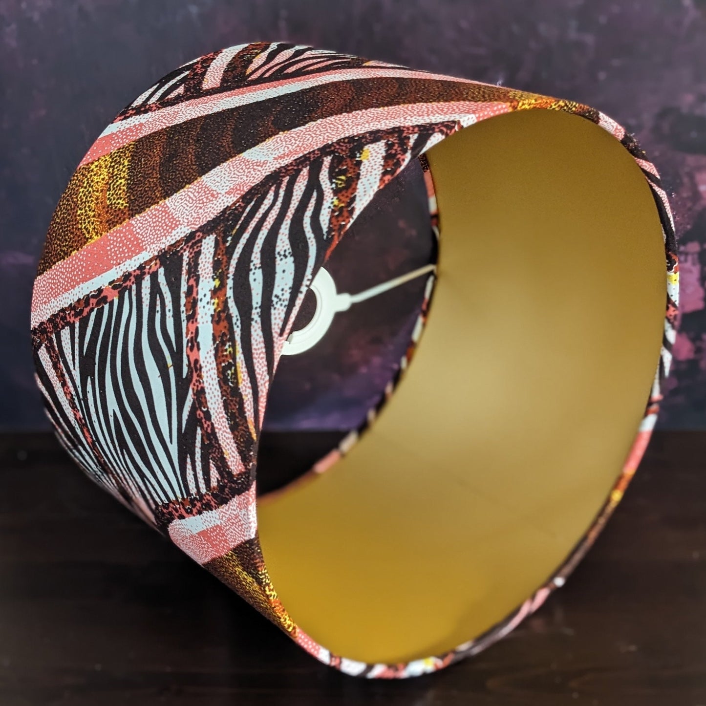 SAFARI Wild Animal African Jungle Lampshade: Gold lining