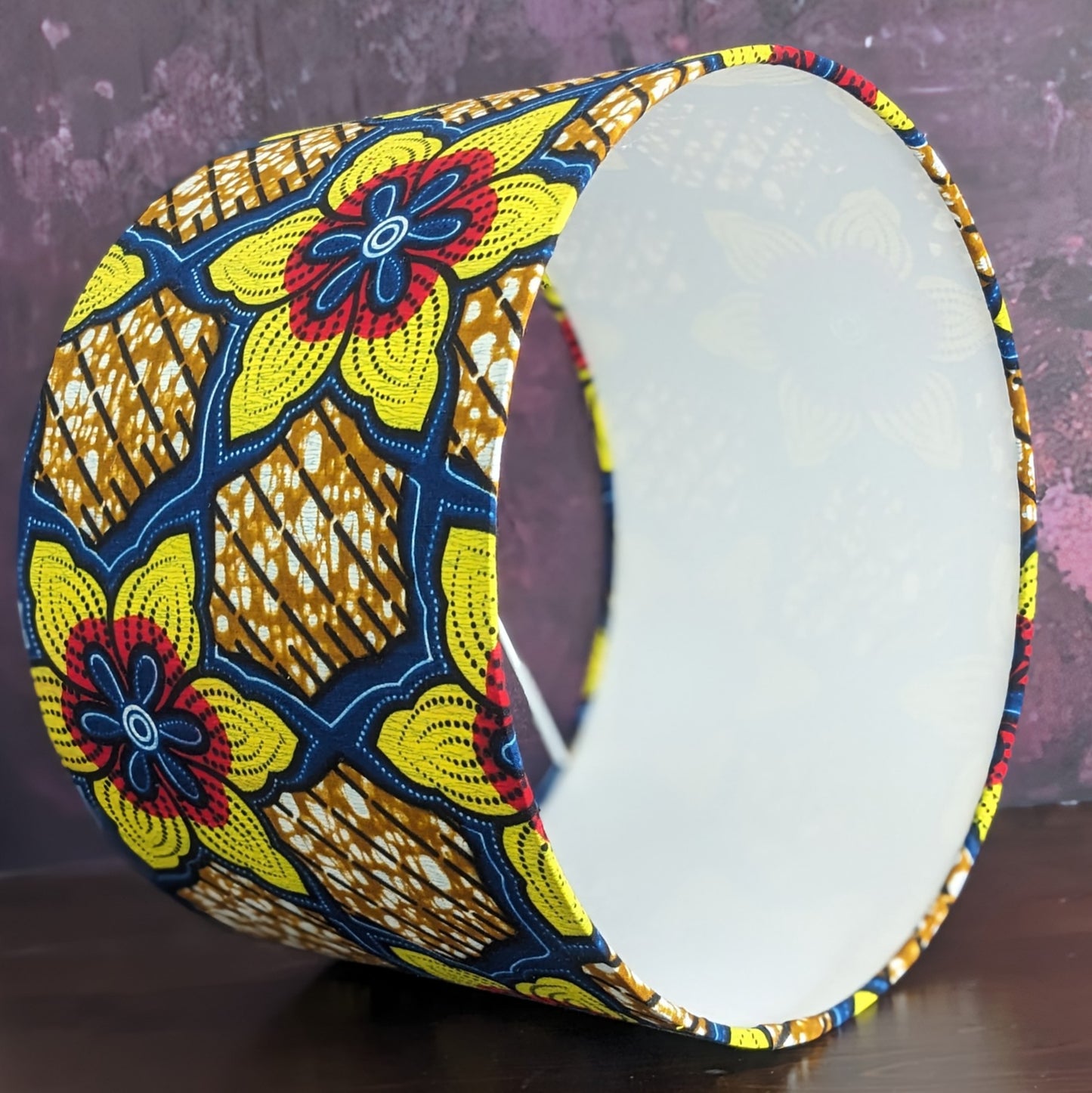 Yellow Red African Daisy Flower Lampshade ABEBA