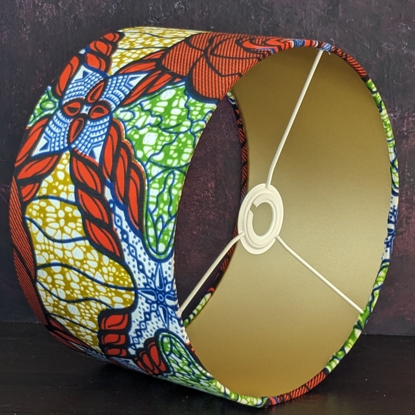 African Red Rose Drum Lampshade ZAHRA