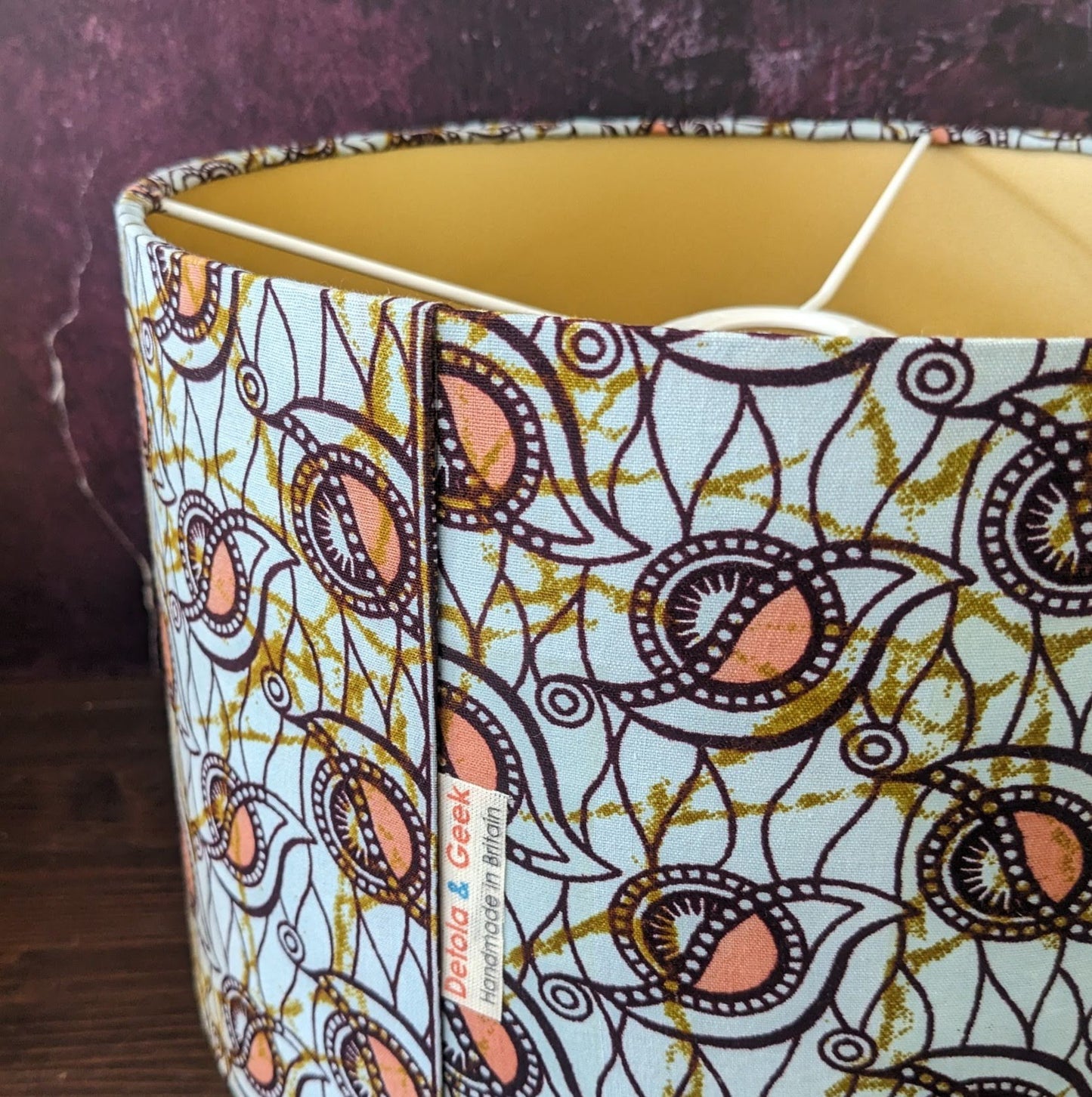 Brown Coral Eyes Patterned Lampshade AMURA