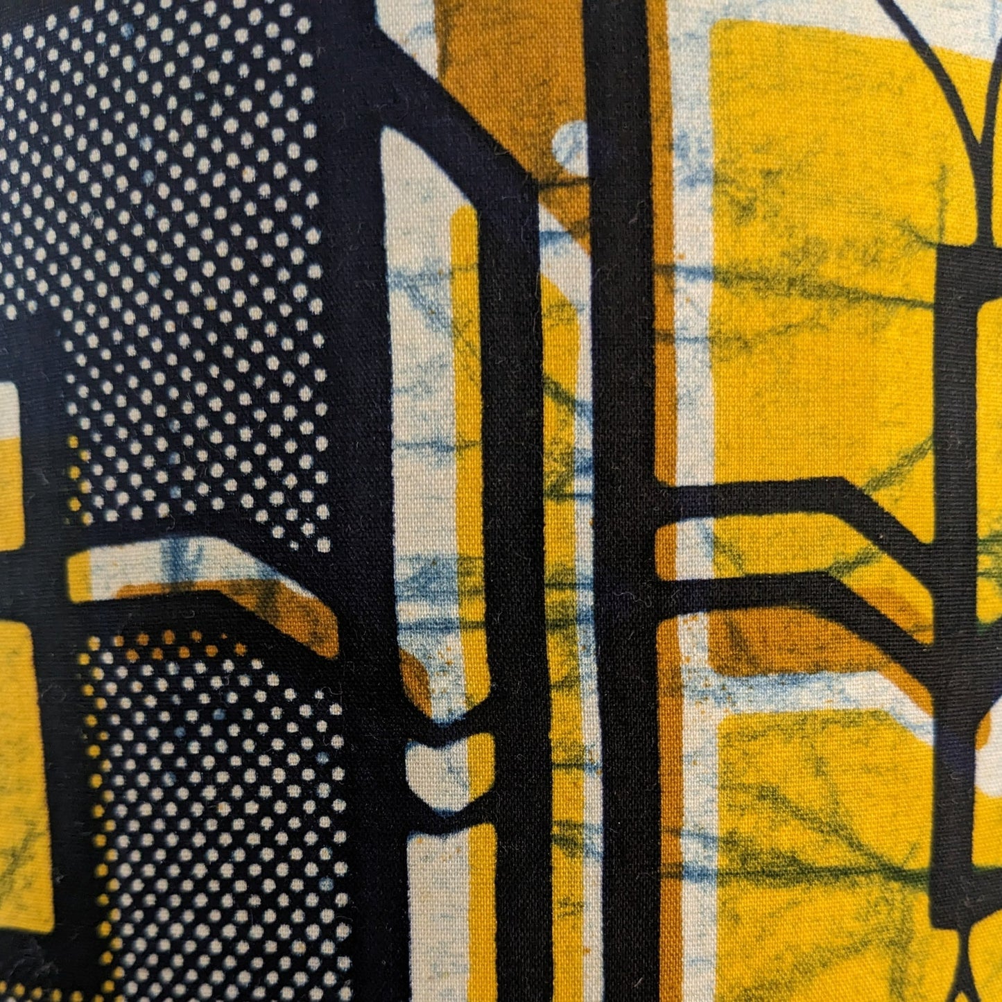 MidCentury Modern Square Pattern African Lampshade AKINDE