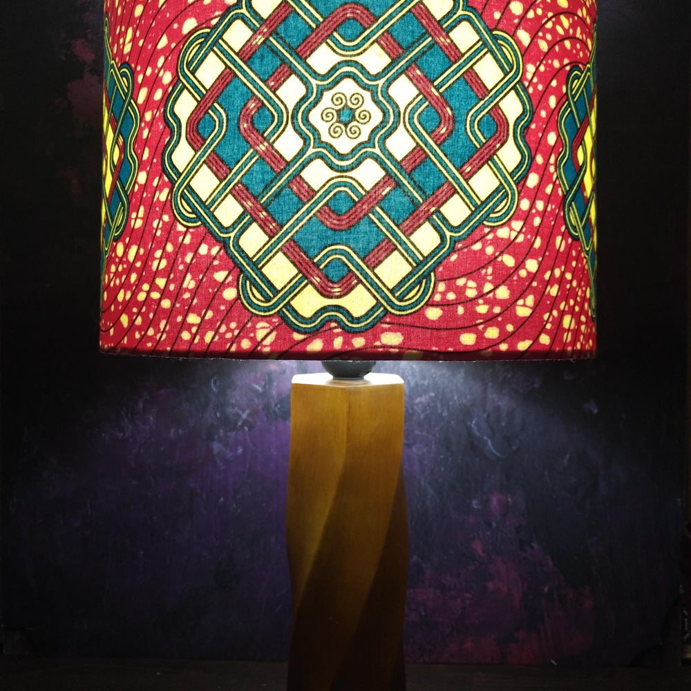 African Tribal Lampshade Pink Turquoise JOHARI