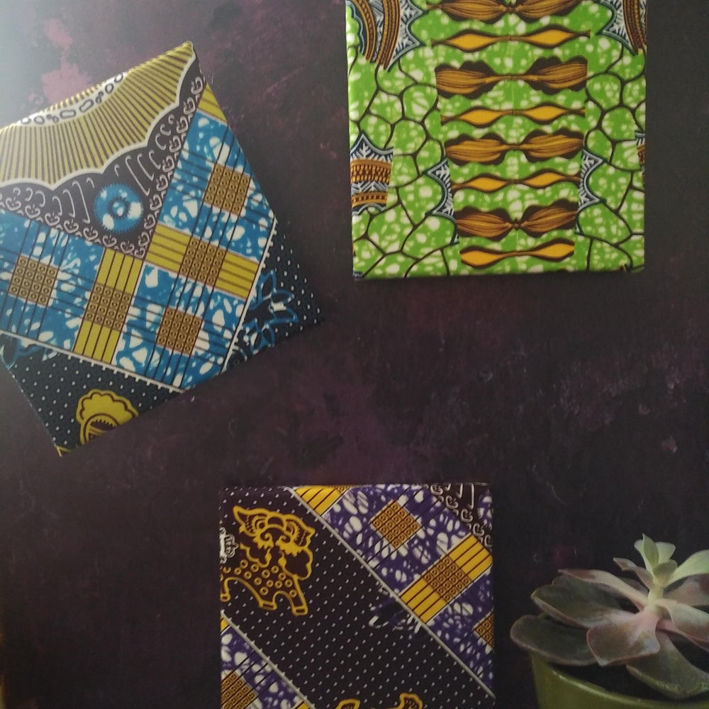 Mustard & Blue patchwork African wall decor