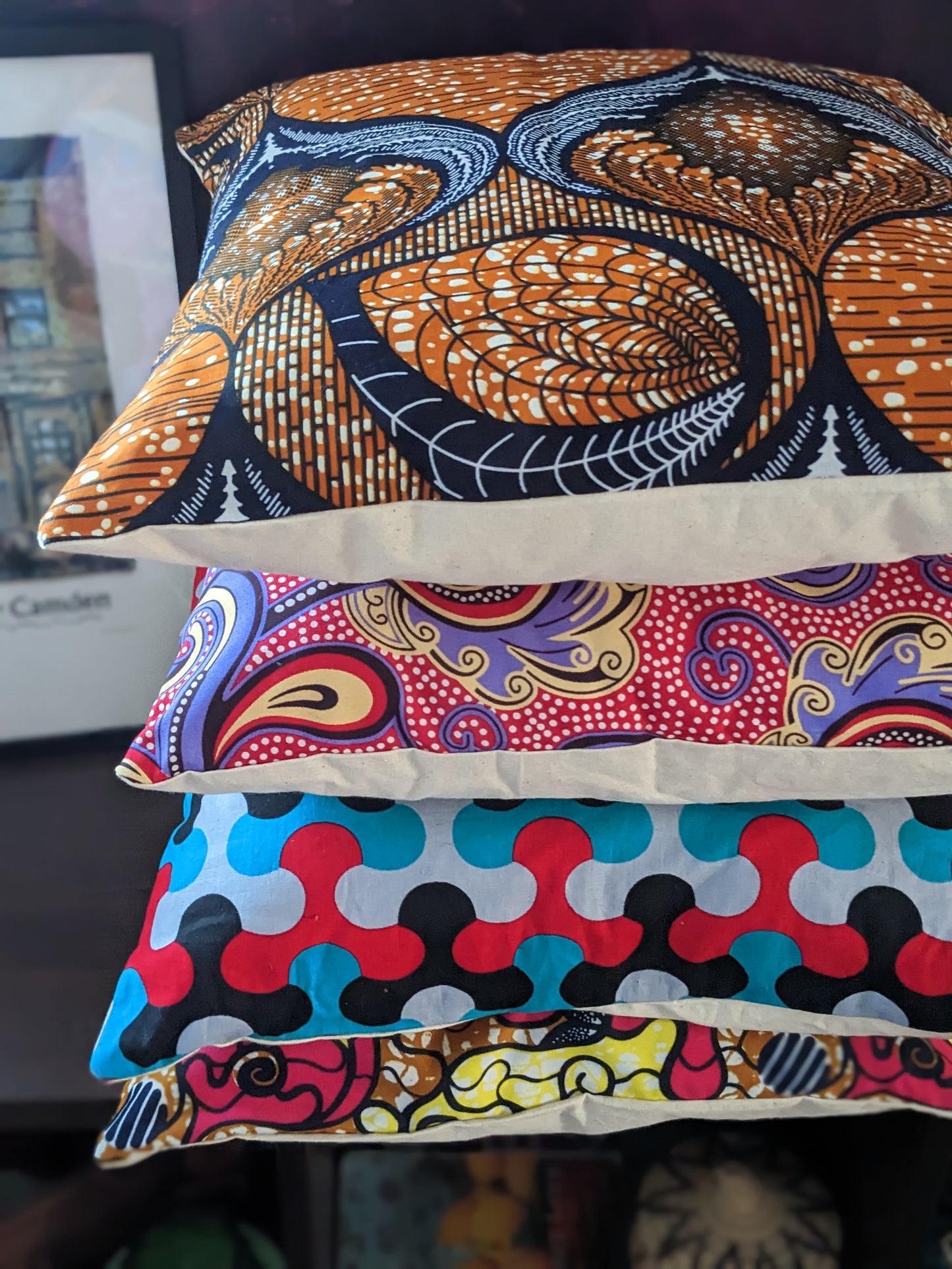 Colourful Flower Pattern African Cushion MBALE