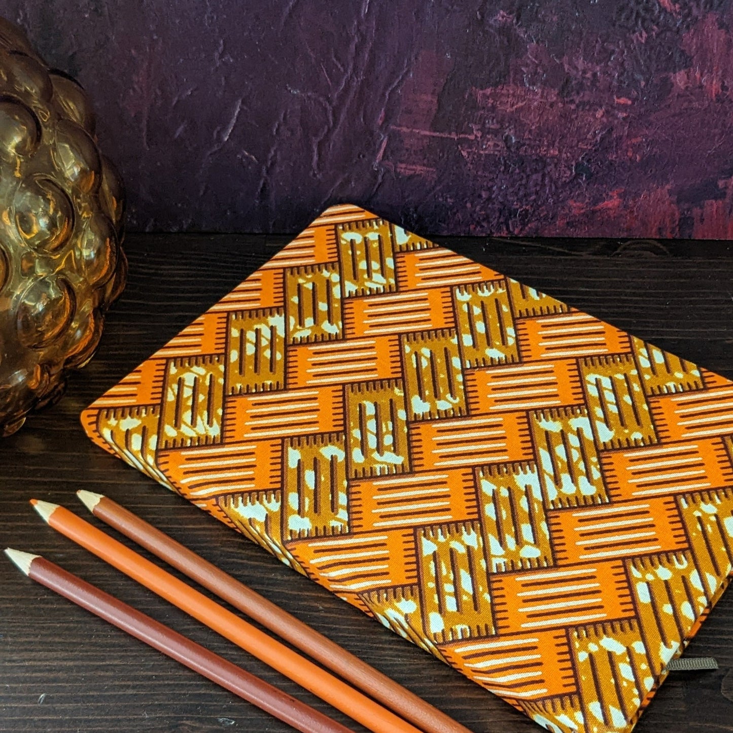 BIRIKI Gift Set: Orange and Brown African Brick pattern