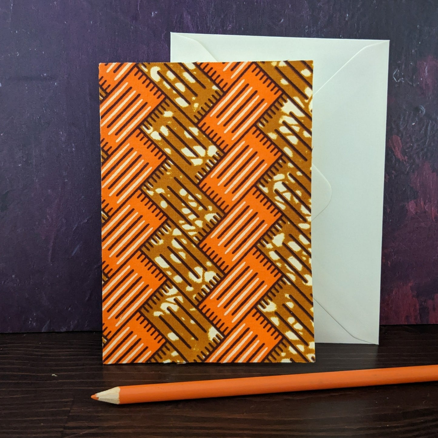 BIRIKI Gift Set: Orange and Brown African Brick pattern