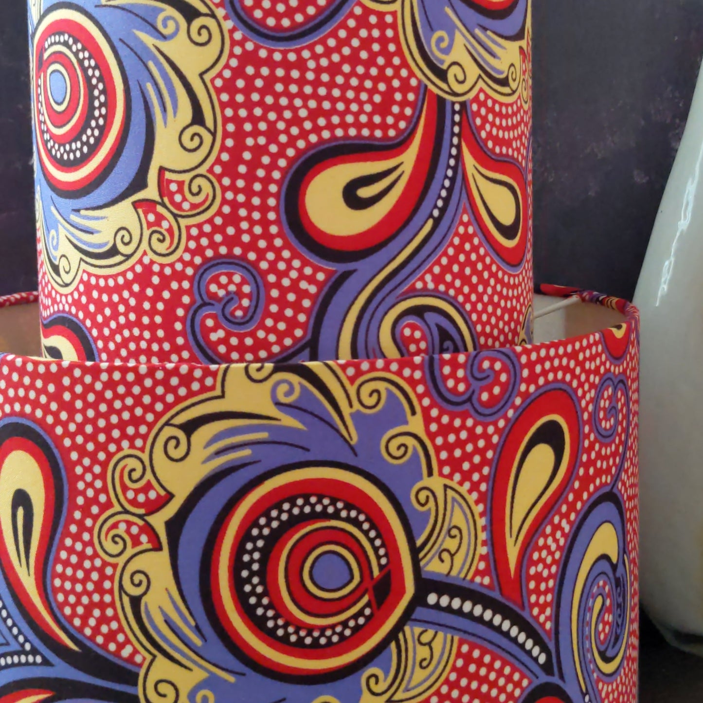 Colourful Flower Pattern African Lampshade MBALE