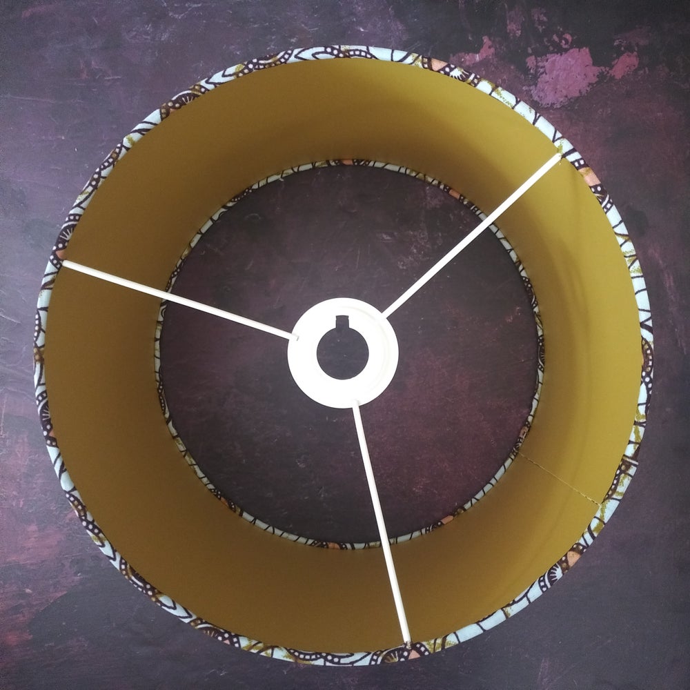 Brown Coral Eyes Patterned Lampshade AMURA