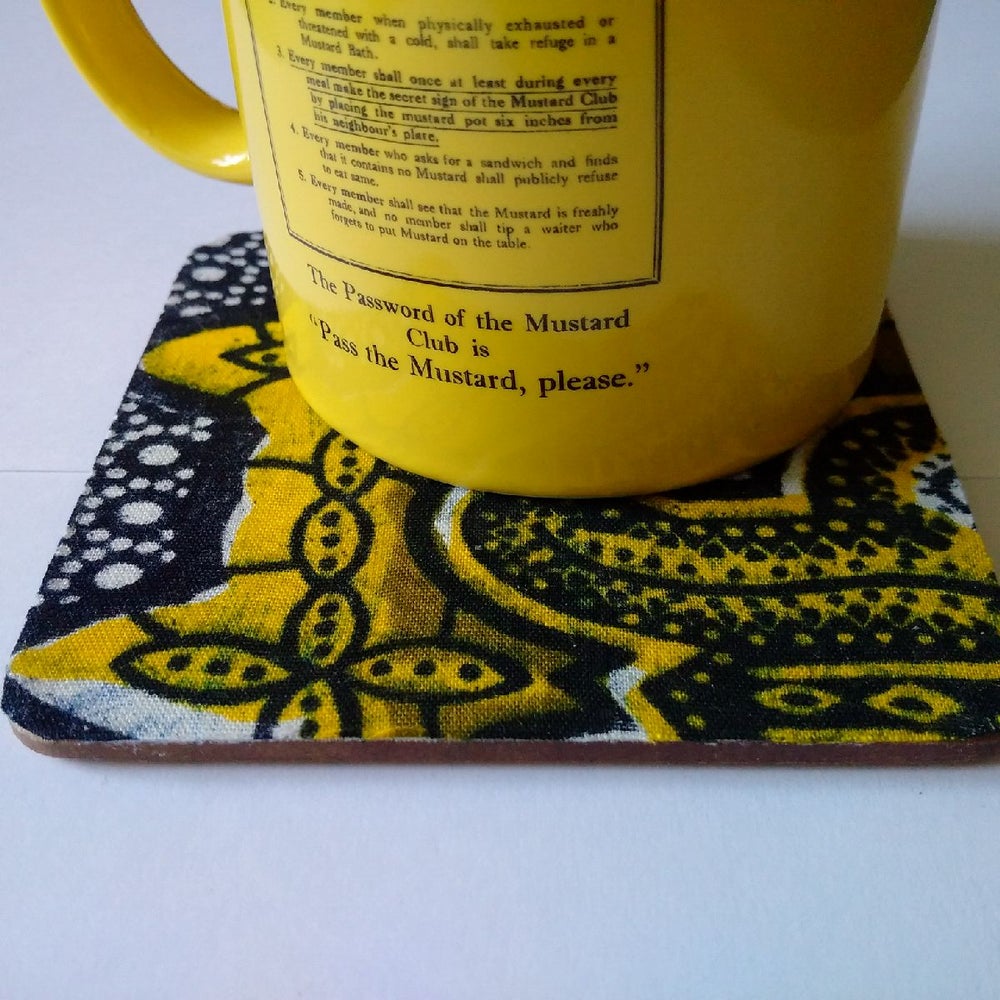 African wax print coasters, set of 25 coasters