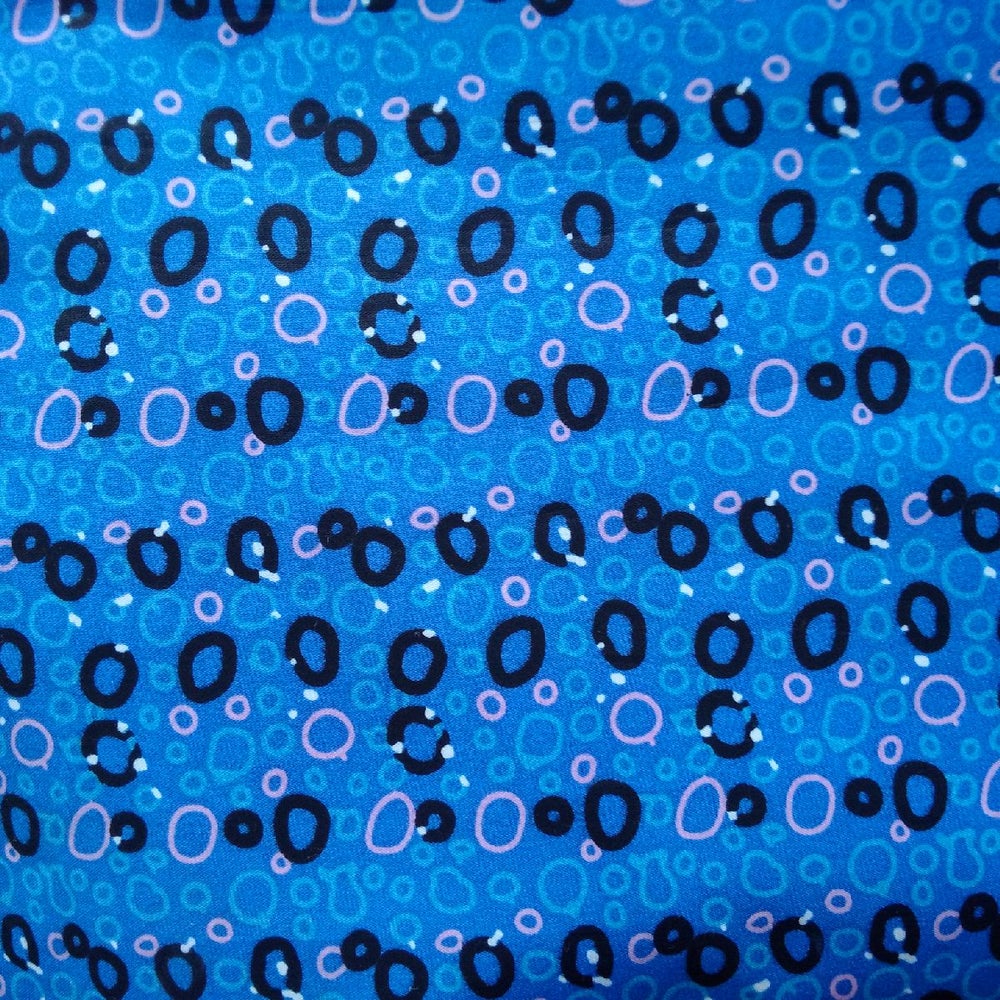 Blue abstract bubbles lampshade KHARI