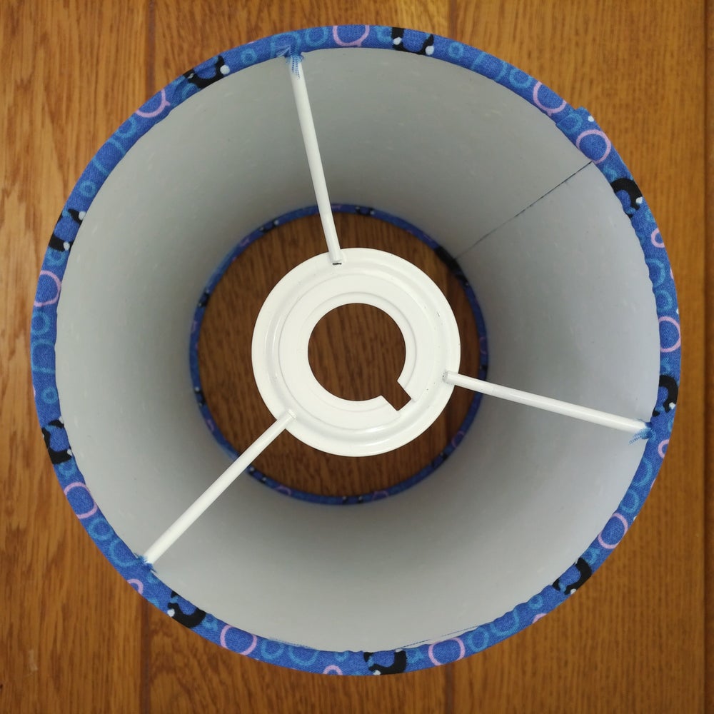 Blue abstract bubbles lampshade KHARI
