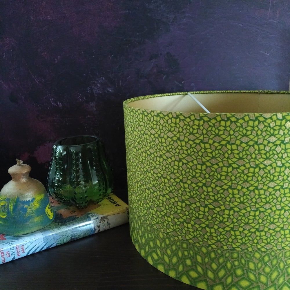 Gold Greenery Geometric African Lampshade FOLA