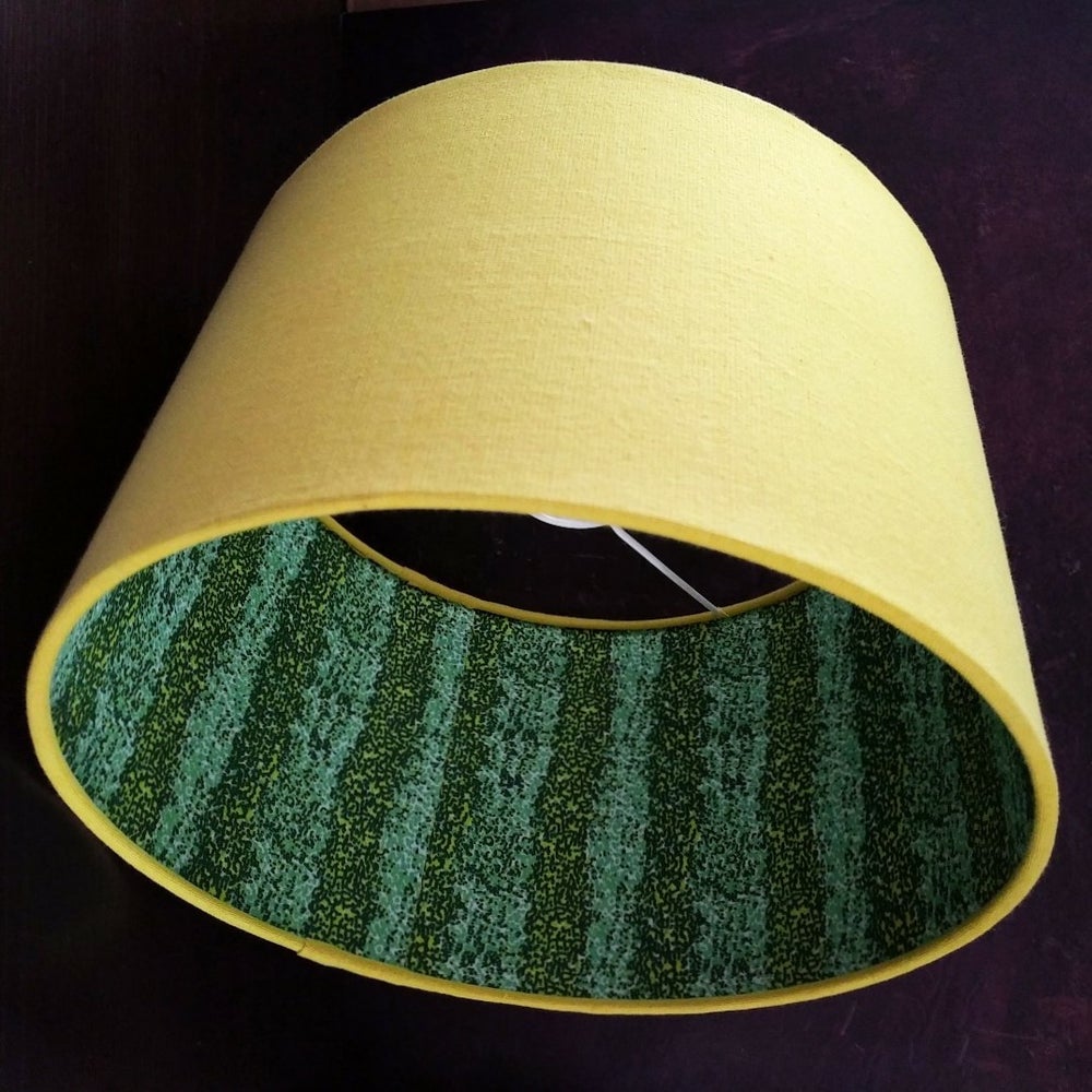 Botanical Green & Yellow Lampshade RONKE (ex-display)