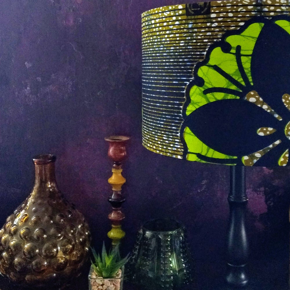 Wild green flower African lampshade JAMON
