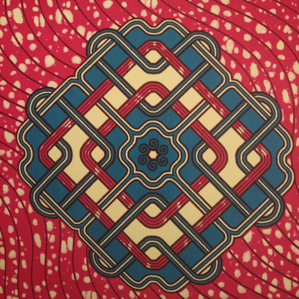 African Tribal Lampshade Pink Turquoise JOHARI