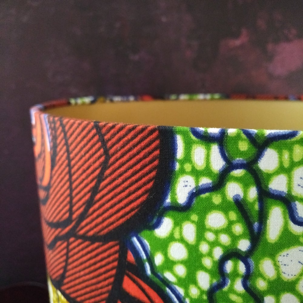 African Red Rose Drum Lampshade ZAHRA