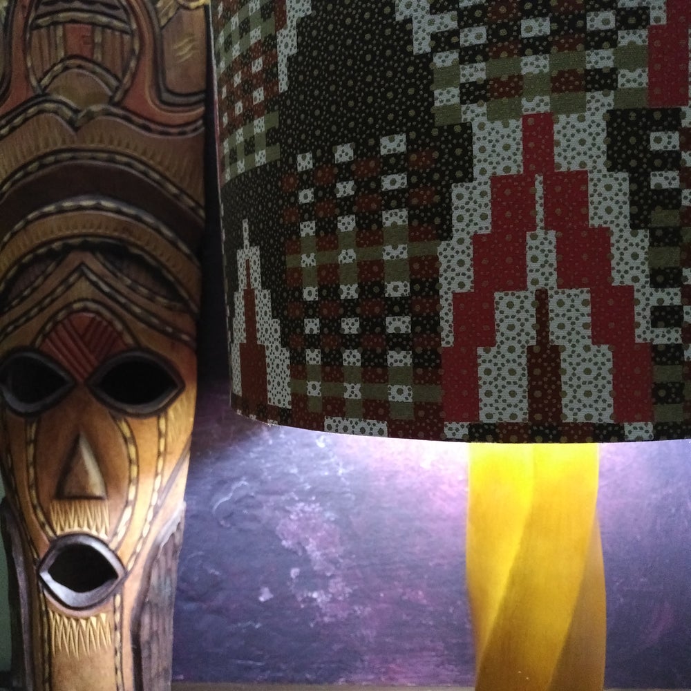 Large Geometric African Palace Lampshade GIDAN (ex-display)