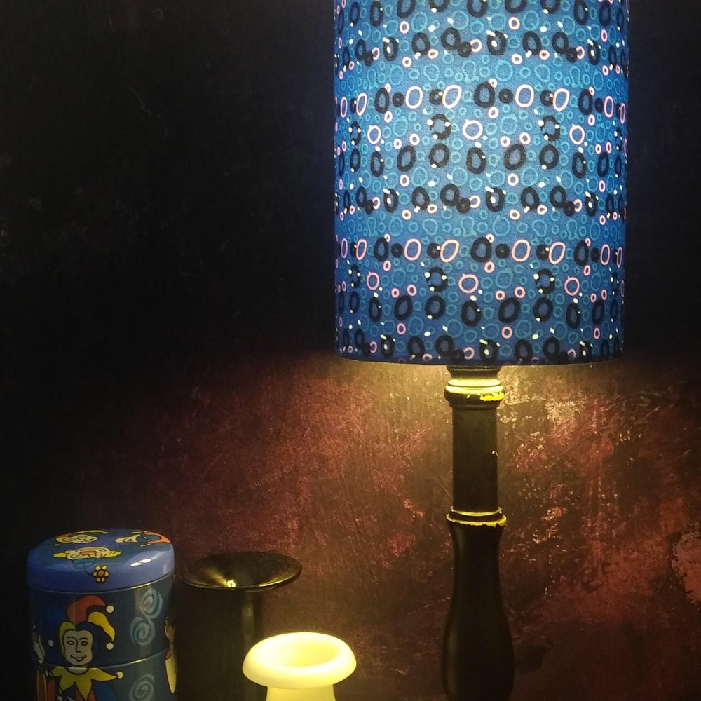 Blue abstract bubbles lampshade KHARI