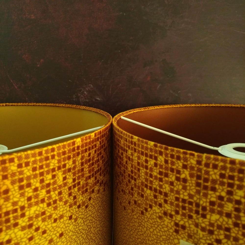 Metallic Gold Bronze Geometric Lampshade WURA