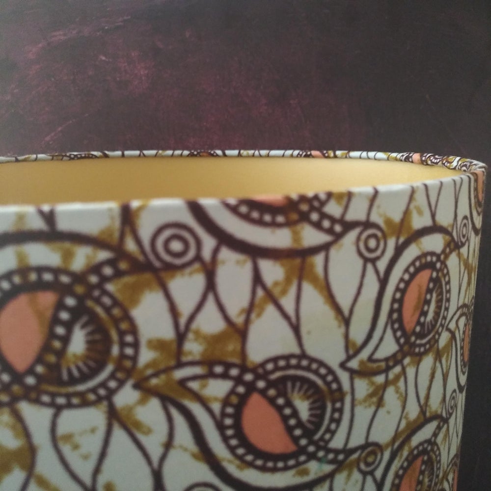 Brown Coral Eyes Patterned Lampshade AMURA
