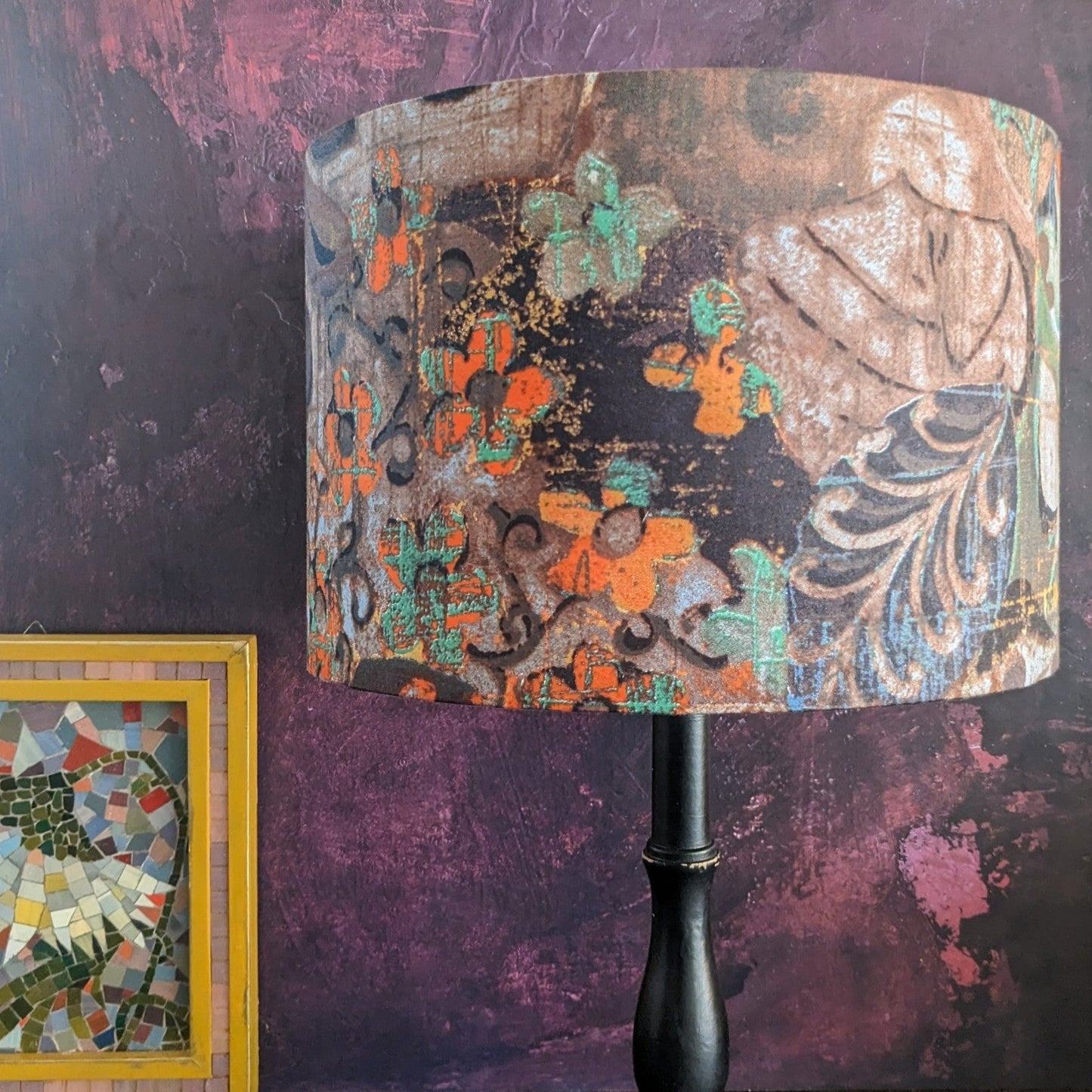 Custom Order for Julia O: Dark Jungalowstyle African Drum Lampshade KANYA