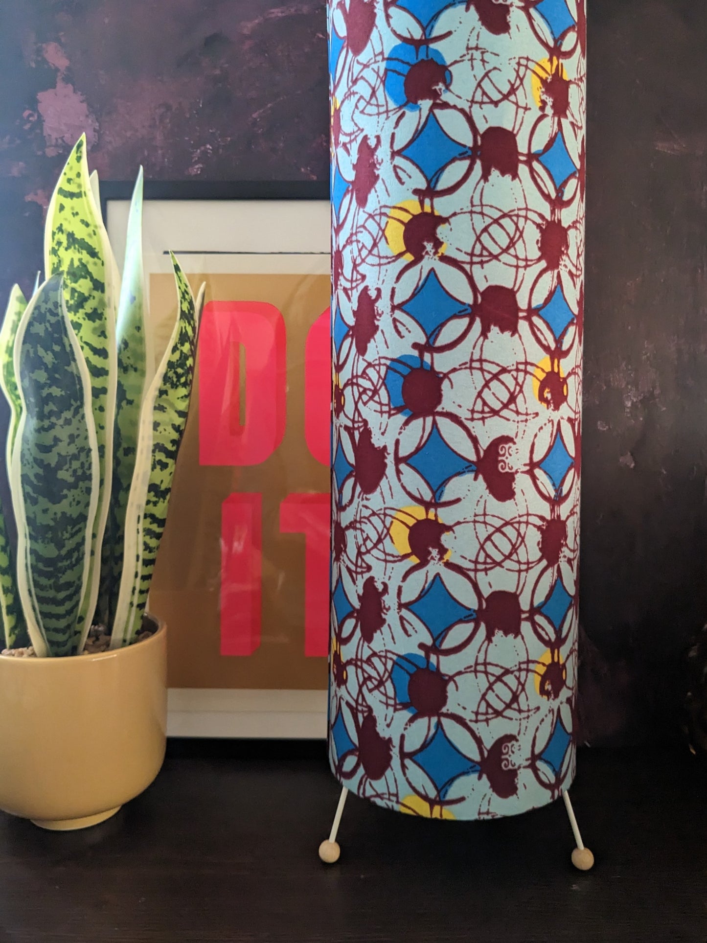 Tall Abstract Patterned African Tiles Lampshade KASBAH (ex-display)