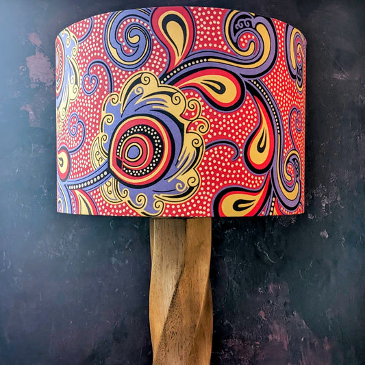 Colourful Flower Pattern African Lampshade MBALE