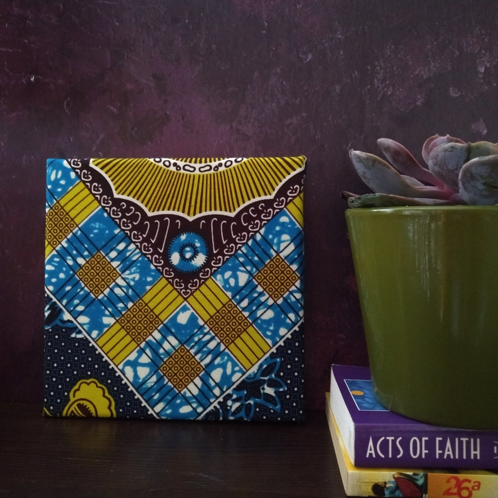 Mustard & Blue patchwork African wall decor