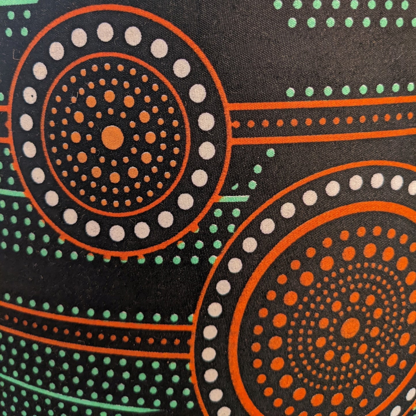Rustic Circle Mid Century Modern African Lampshade SAYARI (40cm Large Drum)