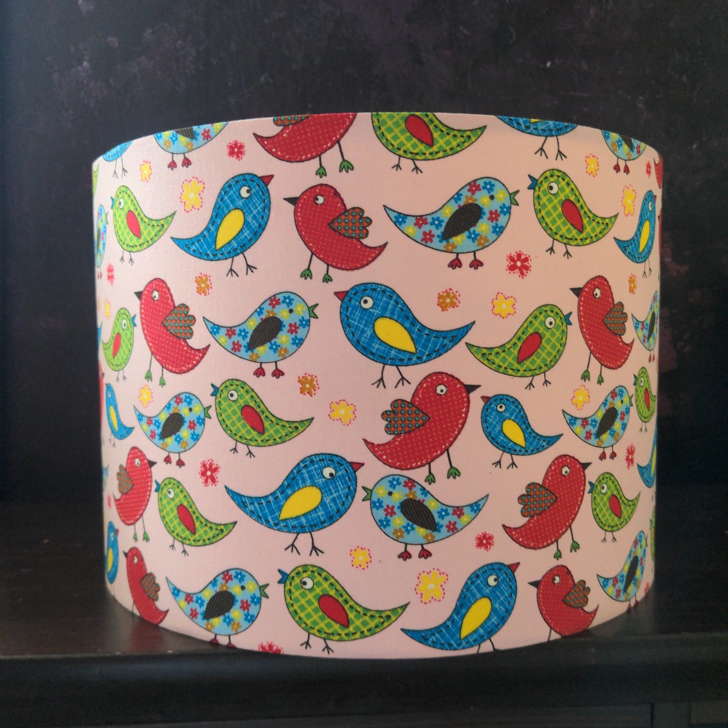 SECONDS Pink Ceiling Lampshade: colourful tweety bird pattern