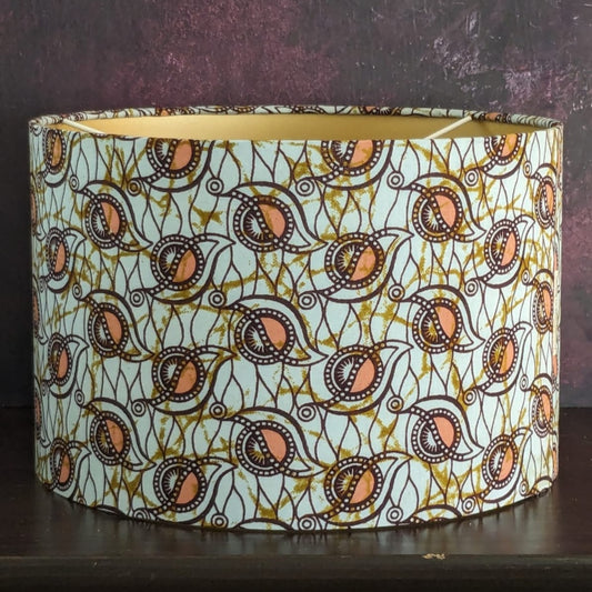 Brown Coral Eyes Patterned Lampshade AMURA