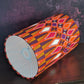 IBEJI Lampshade Set of Two in Orange Magenta Purple Aztec Tribal pattern