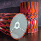 IBEJI Lampshade Set of Two in Orange Magenta Purple Aztec Tribal pattern