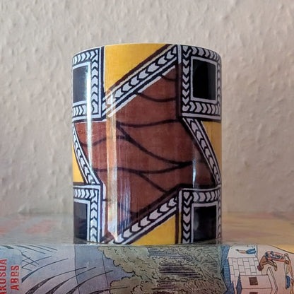 Yellow Brown African MCM Ceramic Mug OREWA