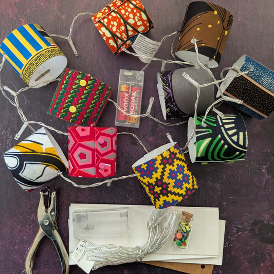 DIY Mini Lampshade Fairy Lights Craft Kit: mini lanterns string lights garland