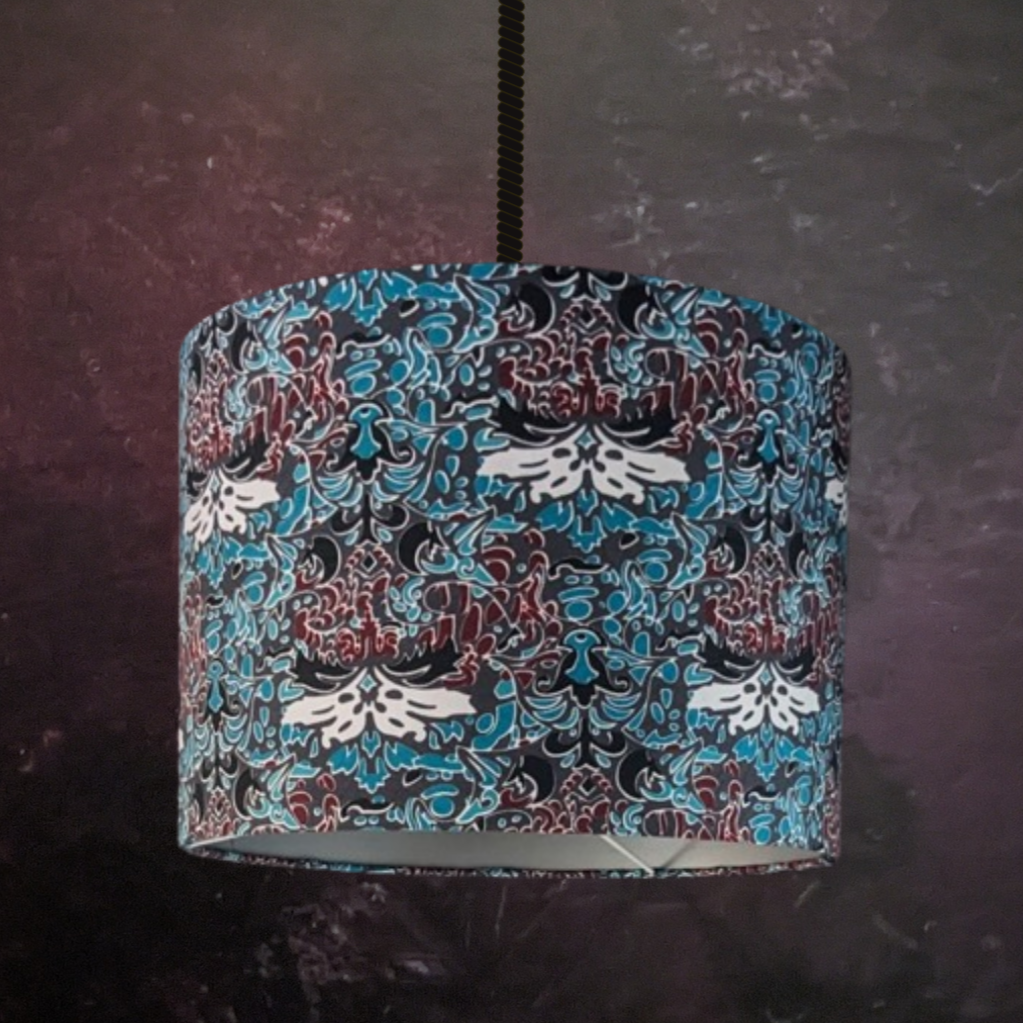 Mint abstract pattern lampshade DOYIN
