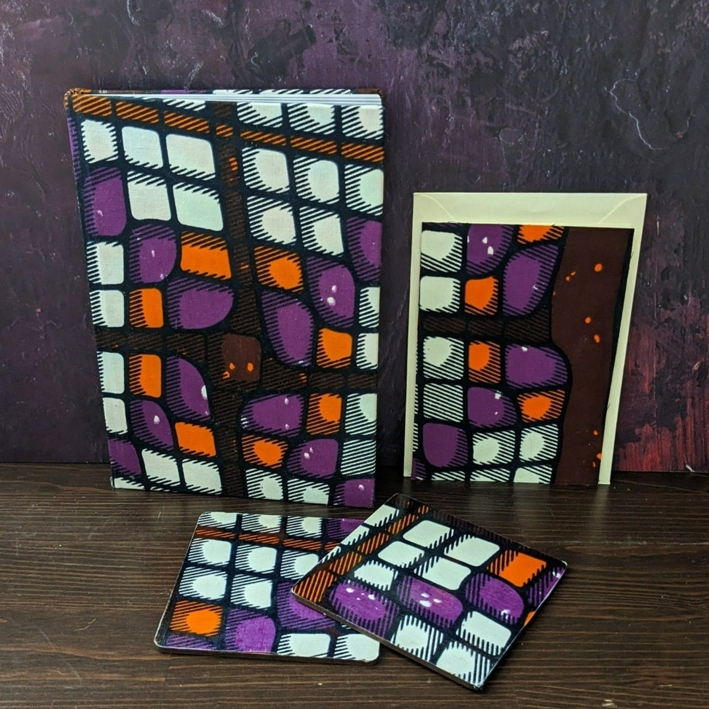 FALOLU African Gift set: Purple Orange Brown Gratitude Journal