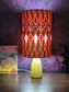 IBEJI Lampshade Set of Two in Orange Magenta Purple Aztec Tribal pattern