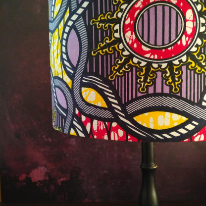 Nautical Ship Wheel African Lampshade ISONDO (Large 35cm Drum lamp shade)