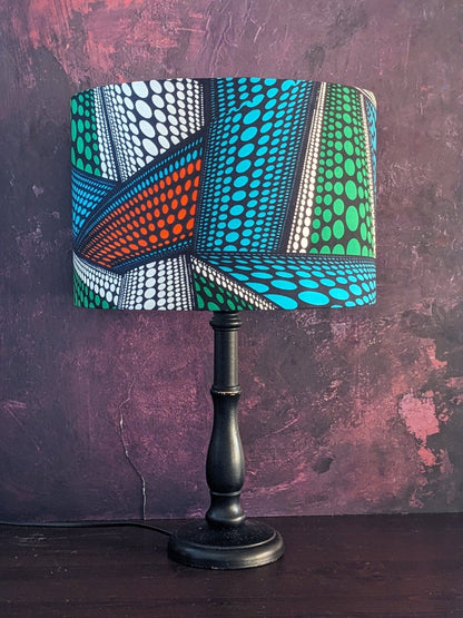 Pumpkin Spotted African Drum Lampshade KABEWA