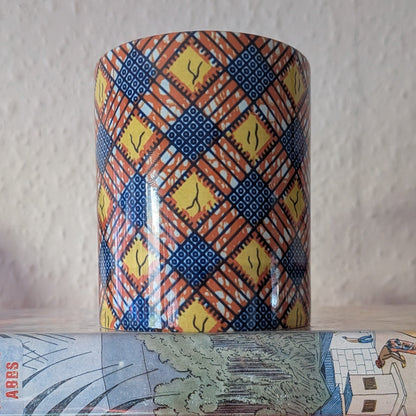 Geometric Criss Cross African Ceramic Mug KULLUN