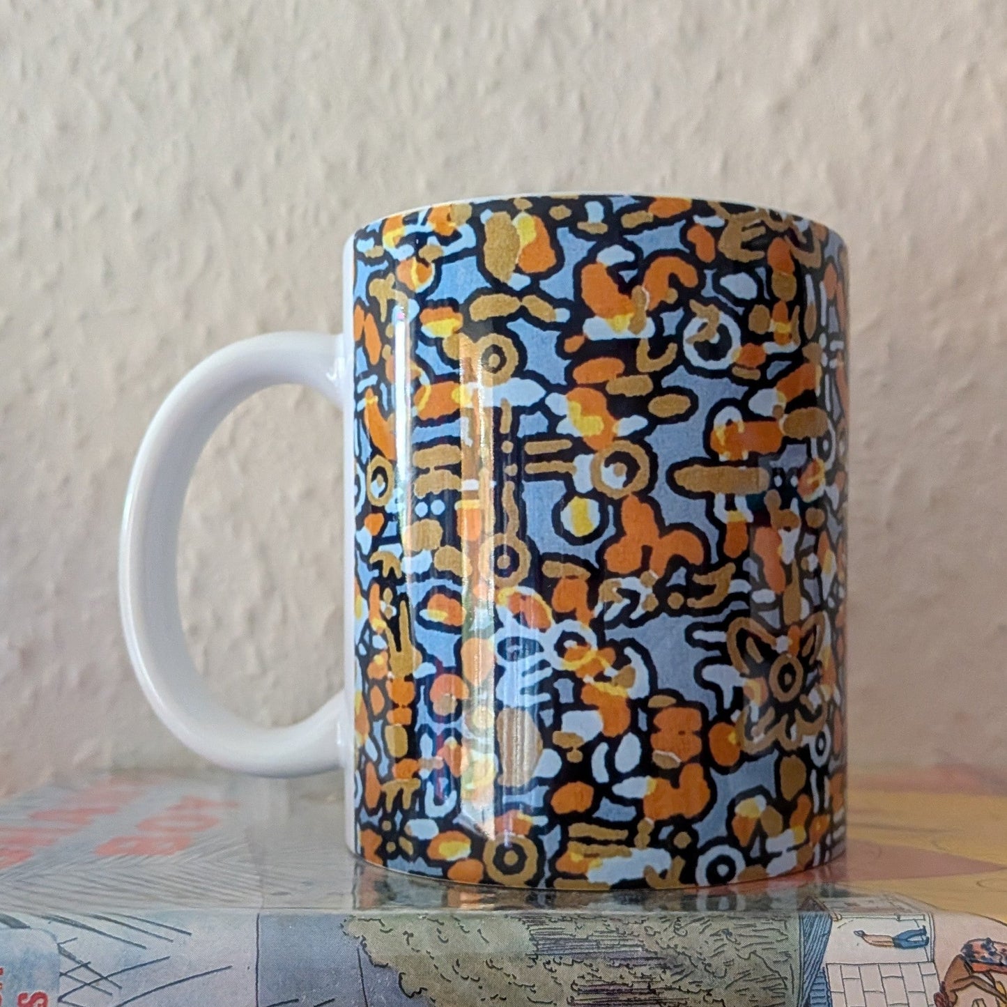 Abstract Pebble Stones African Ceramic Mug LAUNI